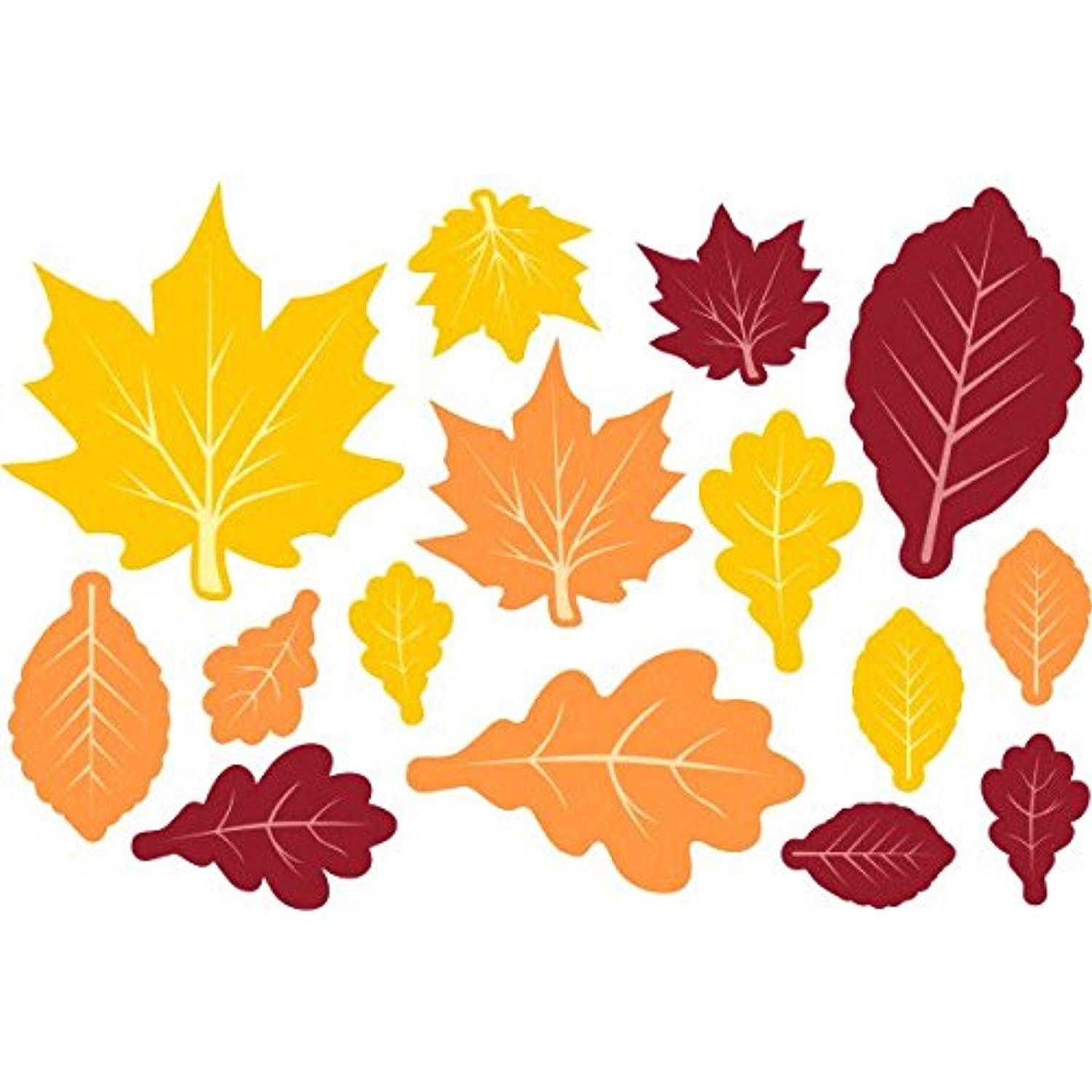 120 Paper Die Cut Maple Leaves of assorted bright colors